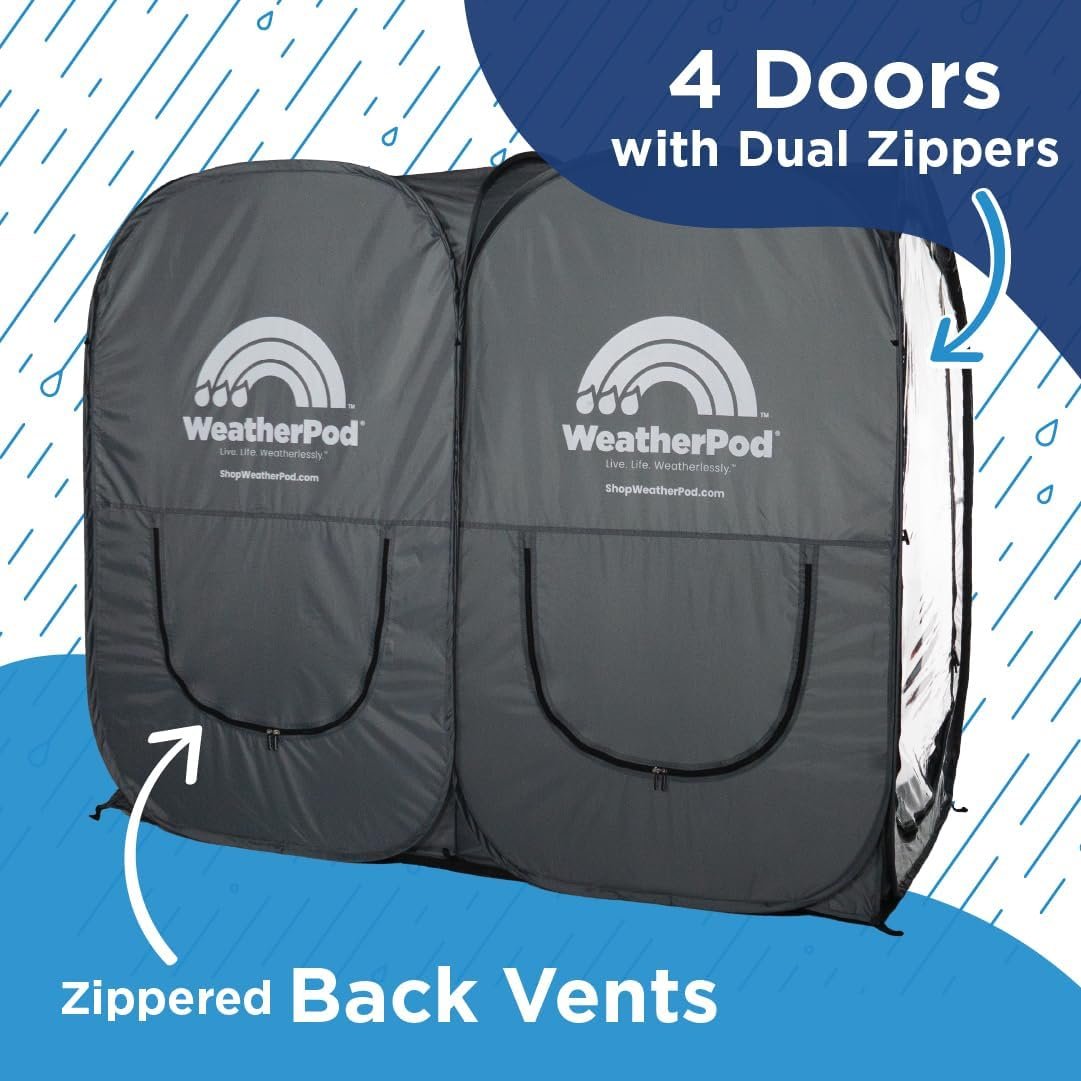 1741729097 WeatherPod® The Original Shark Tank Side by Side™ 2 4 Person Pop Up Pod Stay Warm Dry and Out of The Sun Weather Pod for Sports Rain or Wind Simple to Set Up and Tear Down.jpg