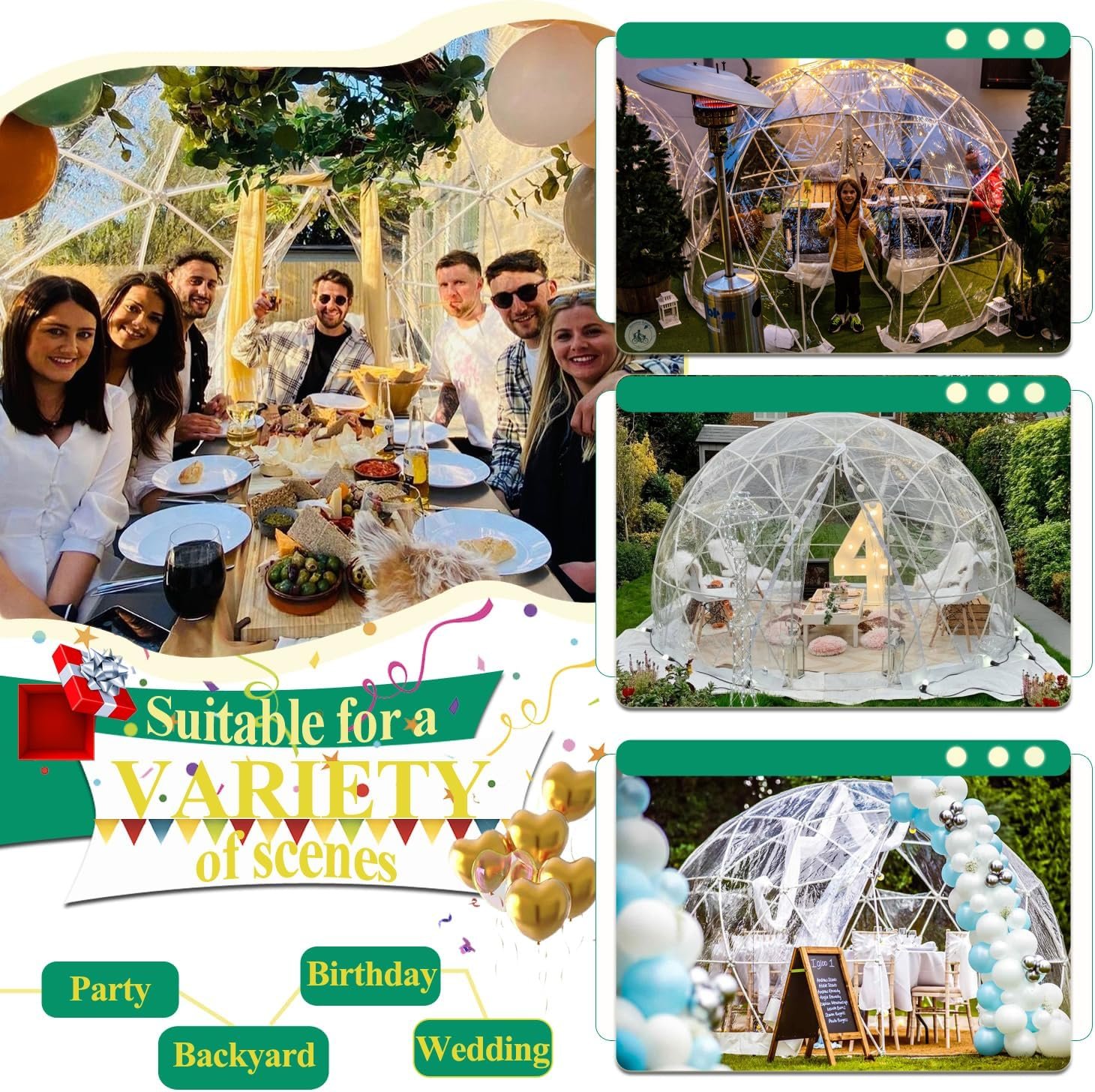 1741925594 Garden Dome Igloo 12FT Clear Bubble Tent Outdoor for Garden Weather Proof Pod Camping Patio Igloo Tent for Backyard Canopy Gazebos Screen House Room Lean to Greenhouse.jpg