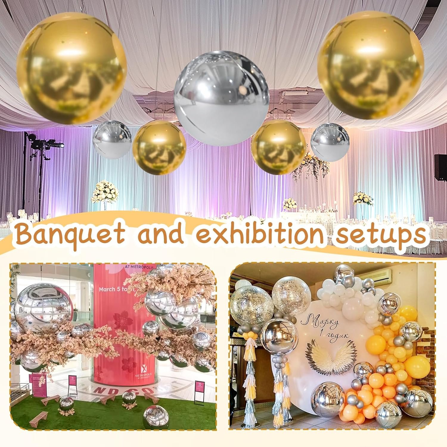 1742224393 Gold 6PCS Inflatable Mirror Ball Set Reusable Big Shinny Balls Large Event Decoration Balloon PVC Disco Bubble Balloon with Electric Pump For Party Wedding Decor.jpg