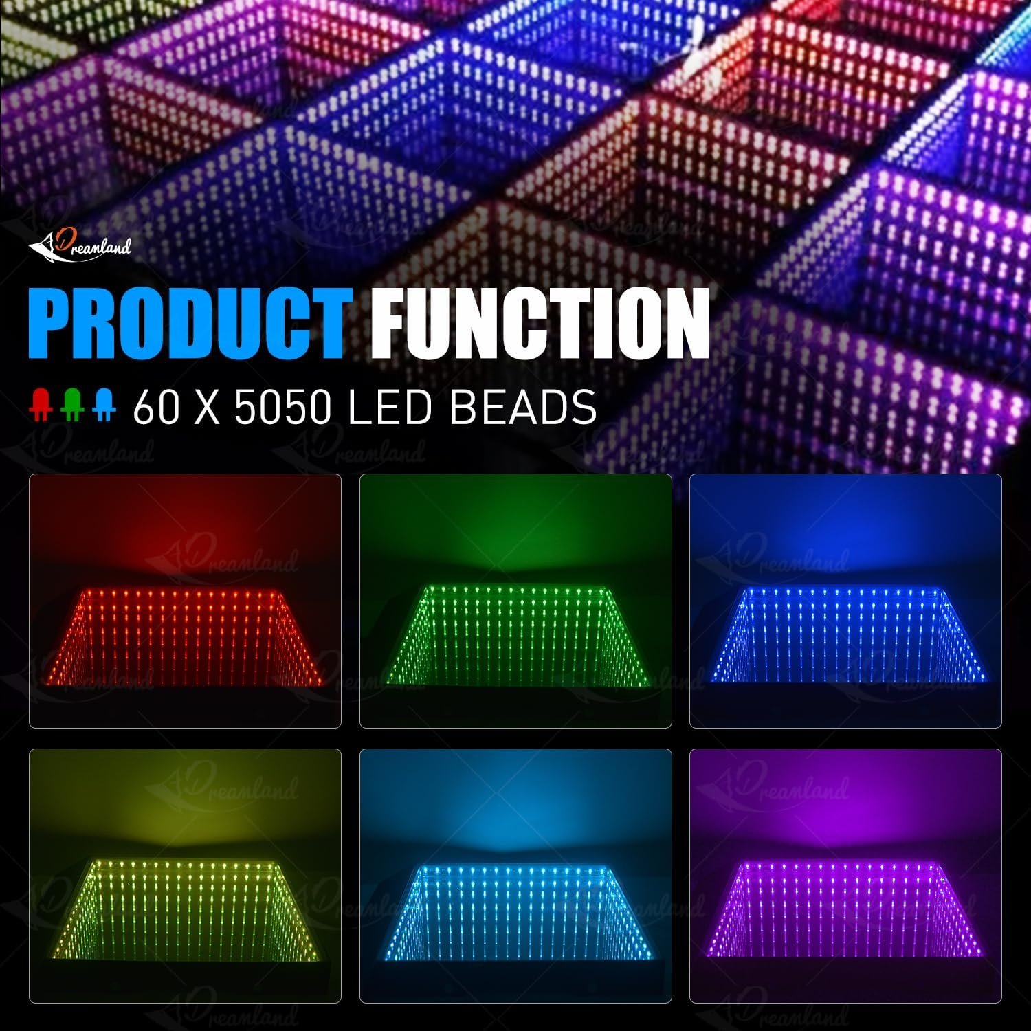 1743376390 Dance Floor Stage Lights Tempered 8 8ft Glass with Flight Case Infinity Mirror Panel 3D Effect LED Dance Floor for Wedding Party 3D Magnetic.jpg