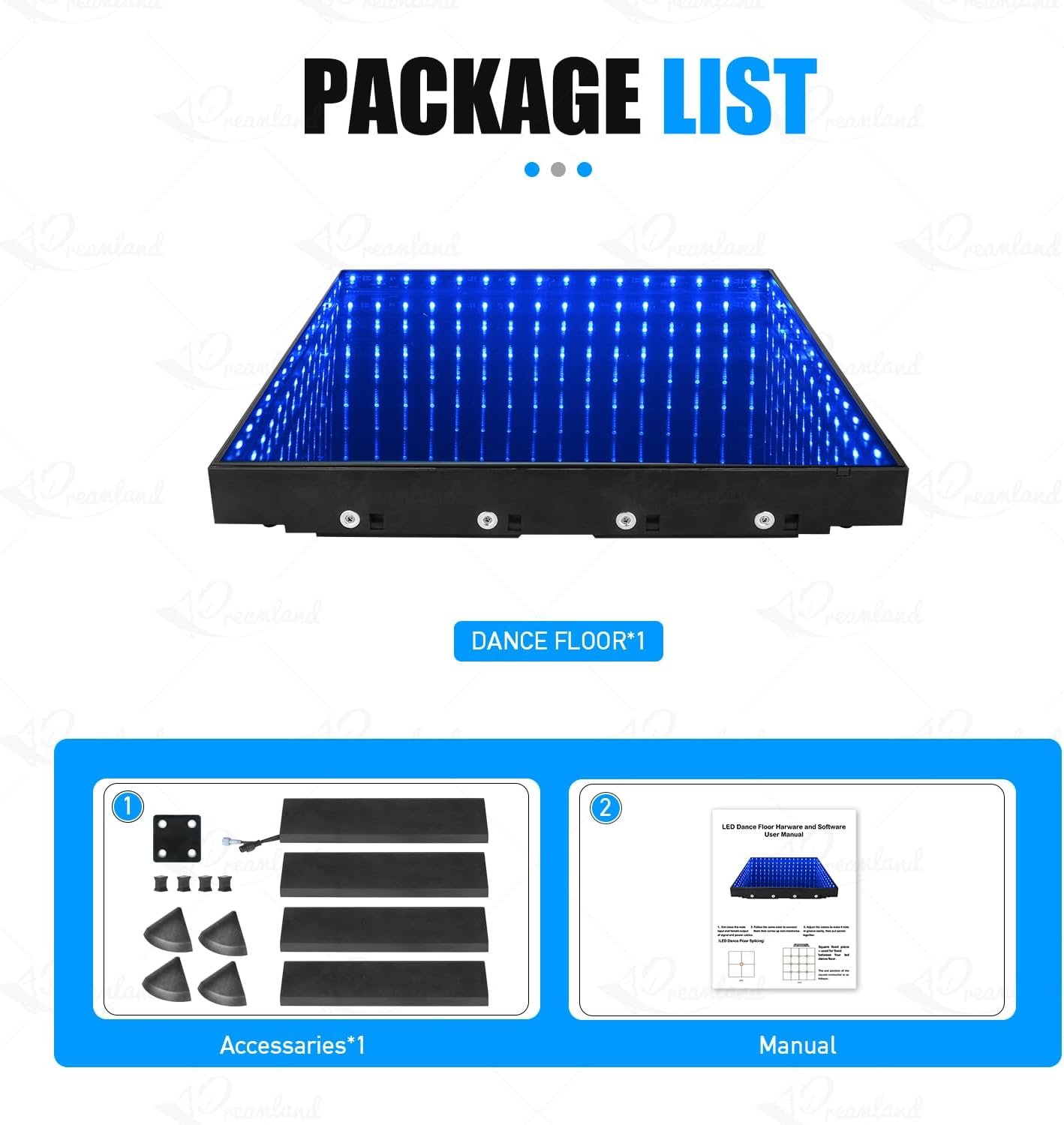 1743376392 Dance Floor Stage Lights Tempered 8 8ft Glass with Flight Case Infinity Mirror Panel 3D Effect LED Dance Floor for Wedding Party 3D Magnetic.jpg