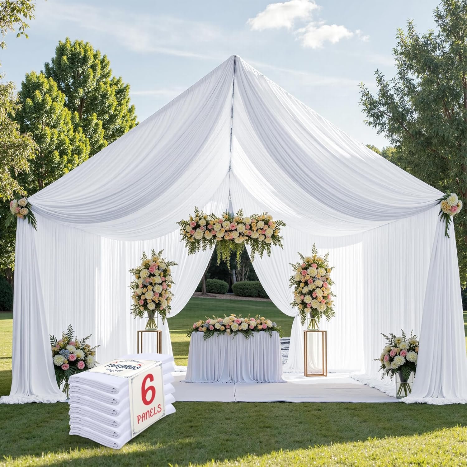 30x20 ft White Ceiling Curtain Panels for Parties Wrinkle Free.jpg