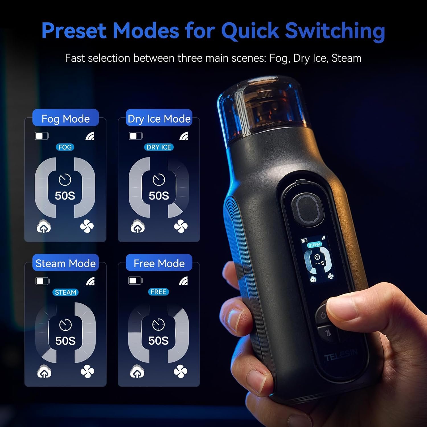 C40 Portable Fog Machine 40W Handheld Smoke Machine with Remote Control Mini Hand held Fogger for Photography Outdoor Events Parties Stage Effects Halloween Disinfection or Weddings.jpg