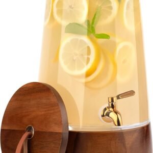 FOODLE Large Glass Drink Dispenser with Spigot Glass Beverage.jpg