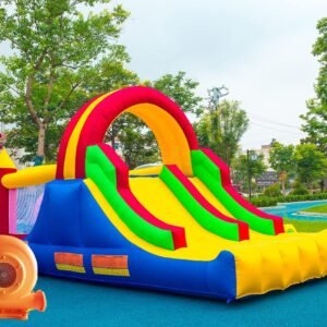 HuaKastro 16x72FT Inflatable Bounce House with 2 Racing Slides.jpg