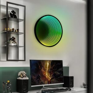 Infinity Mirror Sensory Tunnel Night Light3D Round Infinity Wall Mirror.jpg