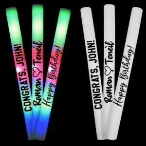 Pack of 100 Custom LED Party Foam Light Sticks Batons.jpg