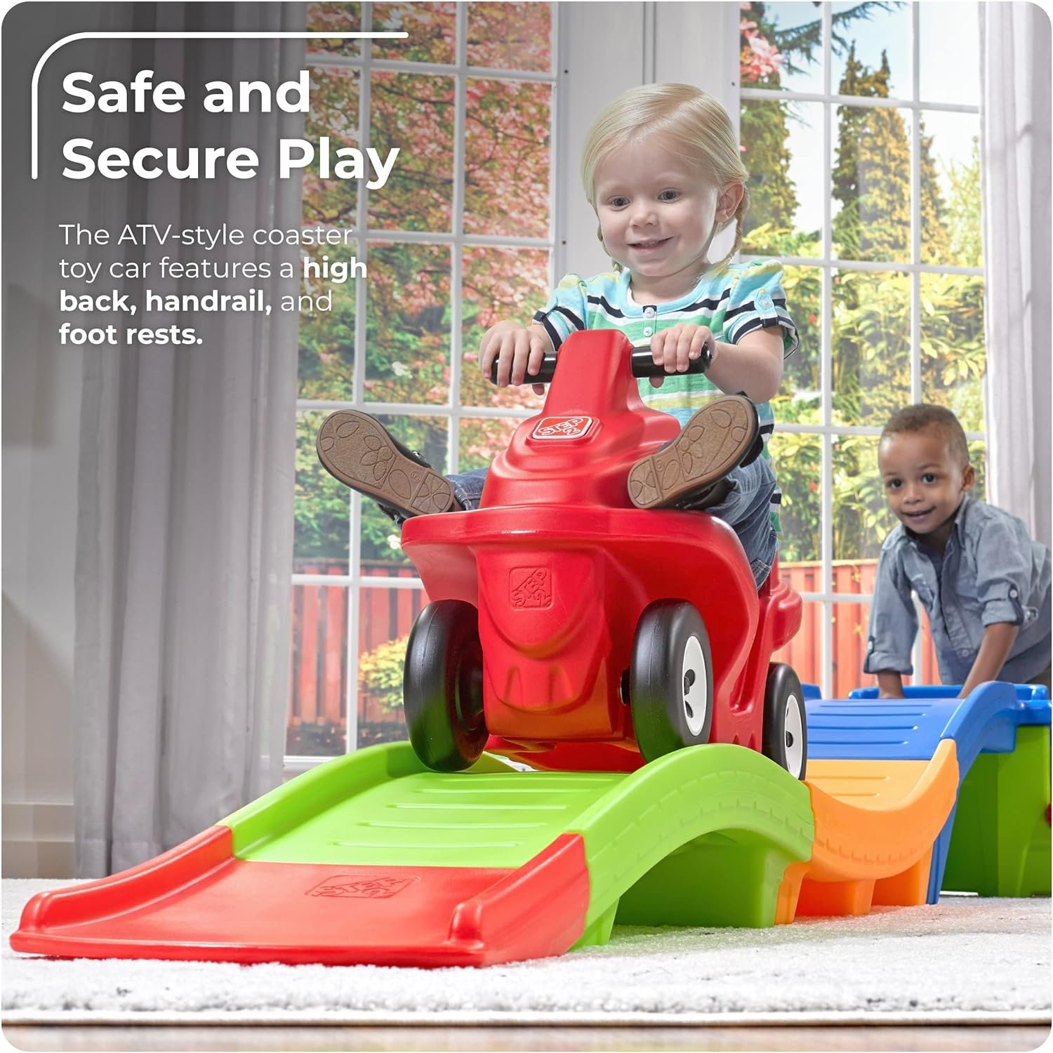 Step2 Up Down Roller Coaster Kids Ride On Toy Push Car IndoorOutdoor Playset Made of Durable Plastic Max Weight 50 lbs. For Toddlers 2 5 Years Old Multicolor.jpg