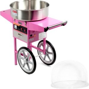 VIVO Pink 1030W Electric Cotton Candy Machine Cart Mobile Rolling.jpg