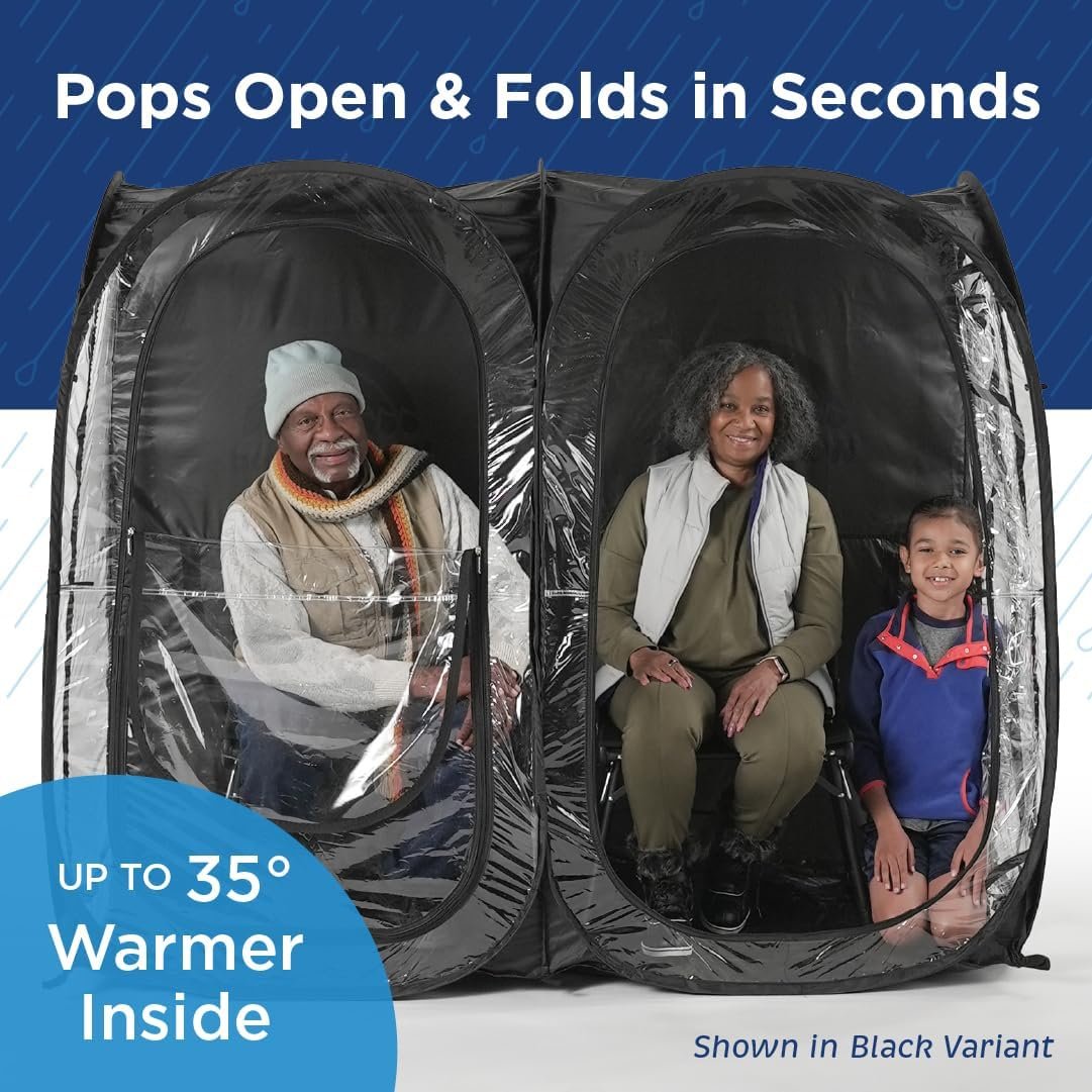 WeatherPod® The Original Shark Tank Side by Side™ 2 4 Person Pop Up Pod Stay Warm Dry and Out of The Sun Weather Pod for Sports Rain or Wind Simple to Set Up and Tear Down.jpg