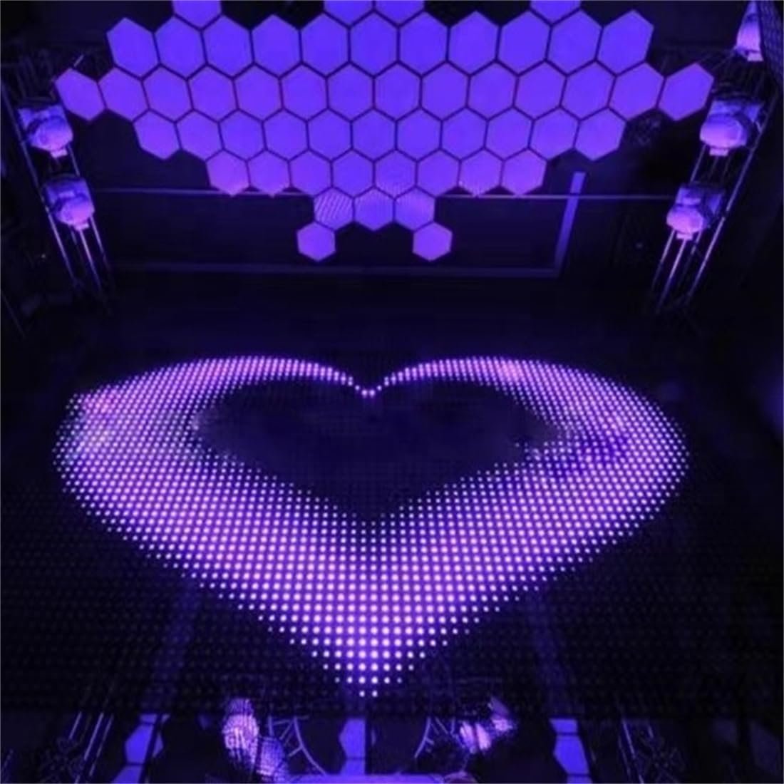 1744870410 Pixel Mapping Led Dance Floor Tile Tempered Glass with Flight Case Wired LED Floor Panels APP Control for Club Wedding Stage Show 50x50cm Per Piece 8x8FT25PCS.jpg