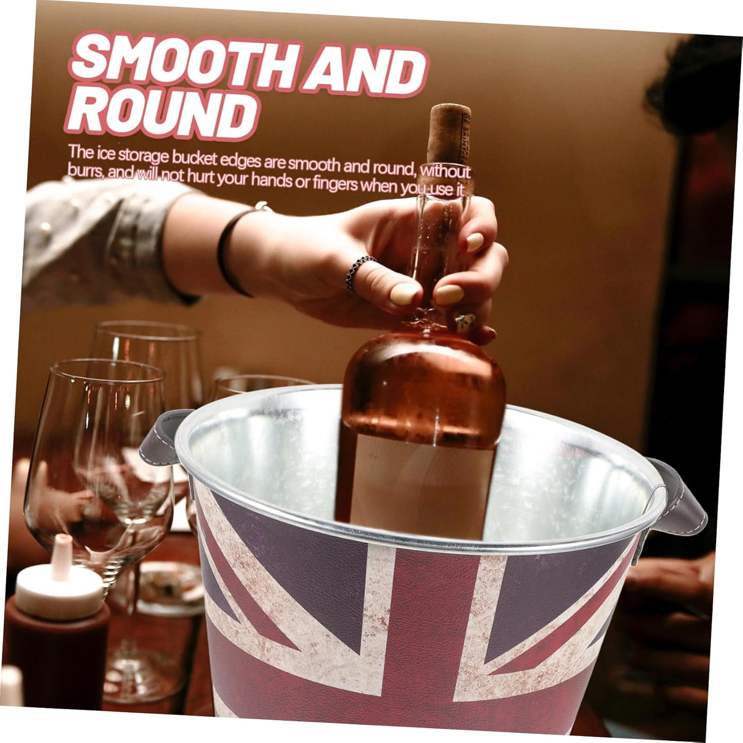 1745687599 Thickened Ice Cube Bucket for Bar Use Portable Multi Functional Wine Cooler Sturdy Cold Water Storage Bucket with Smooth Edges for Parties and Events.jpg