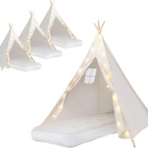 4 Pack Teepee Tent for Kids Thickened with Light String.jpg
