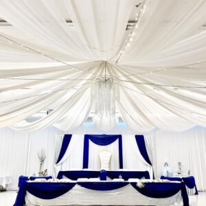 6 Panels White Ceiling Drapes for Wedding 5ft x30ft Ceiling.jpg