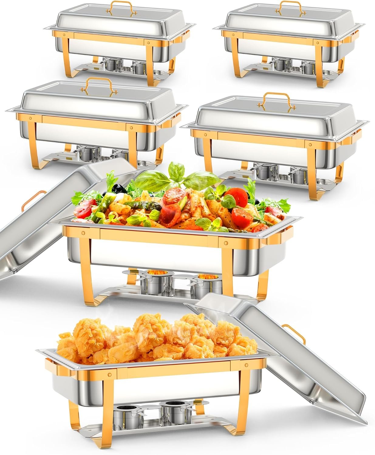 Chafing Dish Buffet Set 8QT 6 Pack Rectangle Chafing Dishes.jpg