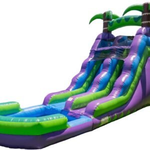 HeroKiddo 16 Purple Tropical Lightweight Premium Commercial Grade Water Slide.jpg