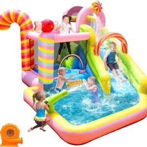 Inflatable Bounce House Water Slide 6 in 1 Sweet Candy.jpg