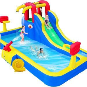 Inflatable Water Park with Blower Bouncy Castle with Water Cannon.jpg
