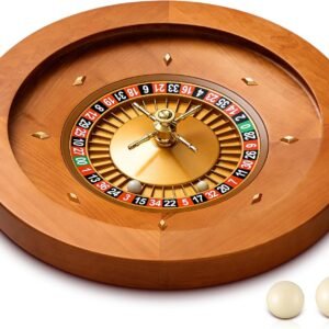 Leyndo 20 Inch Wooden Roulette Wheel with 4 Roulette Balls.jpg