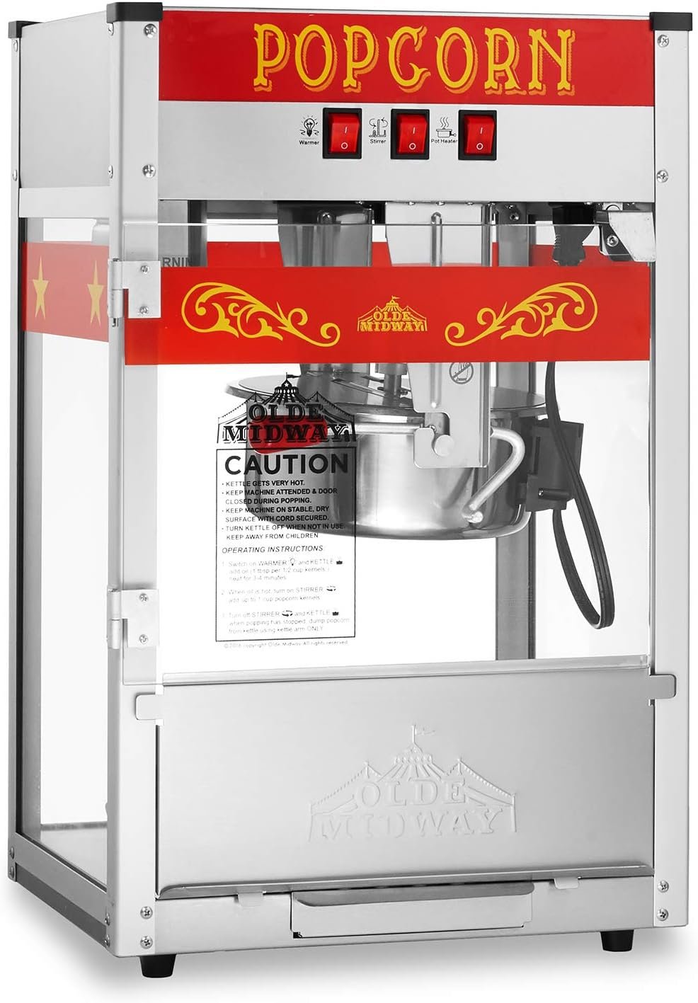 Olde Midway Commercial Popcorn Machine Maker Popper with 8 Ounce Kettle.jpg