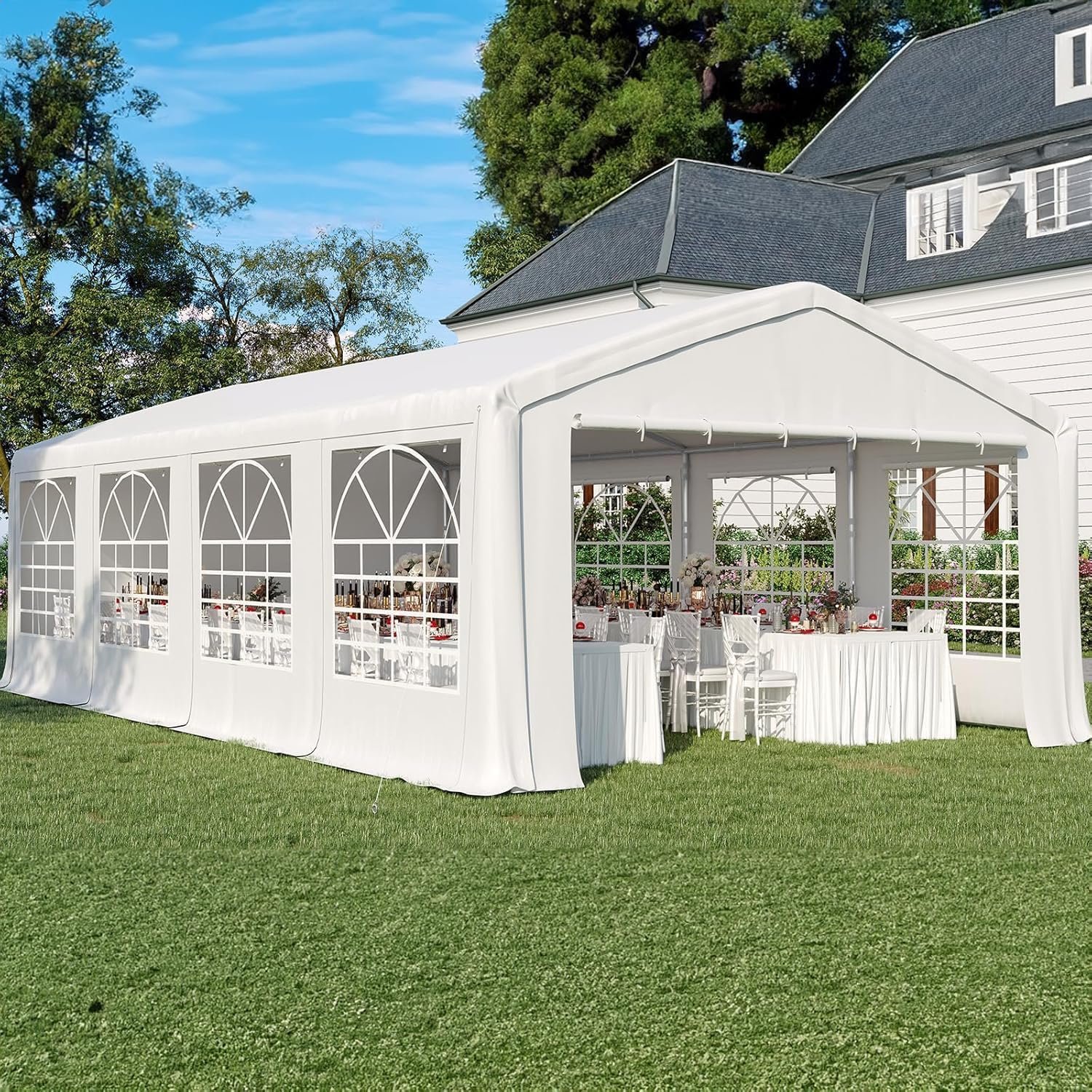 Quictent Premium 13x26 Party Tent Heavy Duty Outdoor Gazebo White Event Shelter Wedding Canopy Tent for Parties Carport BBQ with Removable Sidewall Windows Storage Bags.jpg