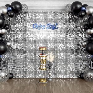 Silver Shimmer Wall Backdrop 48PCS Black Back Not See Through Design.jpg