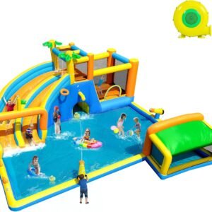 Ultra Inflatable Water Slide192x187FT Mega Bounce House Water Park with.jpg