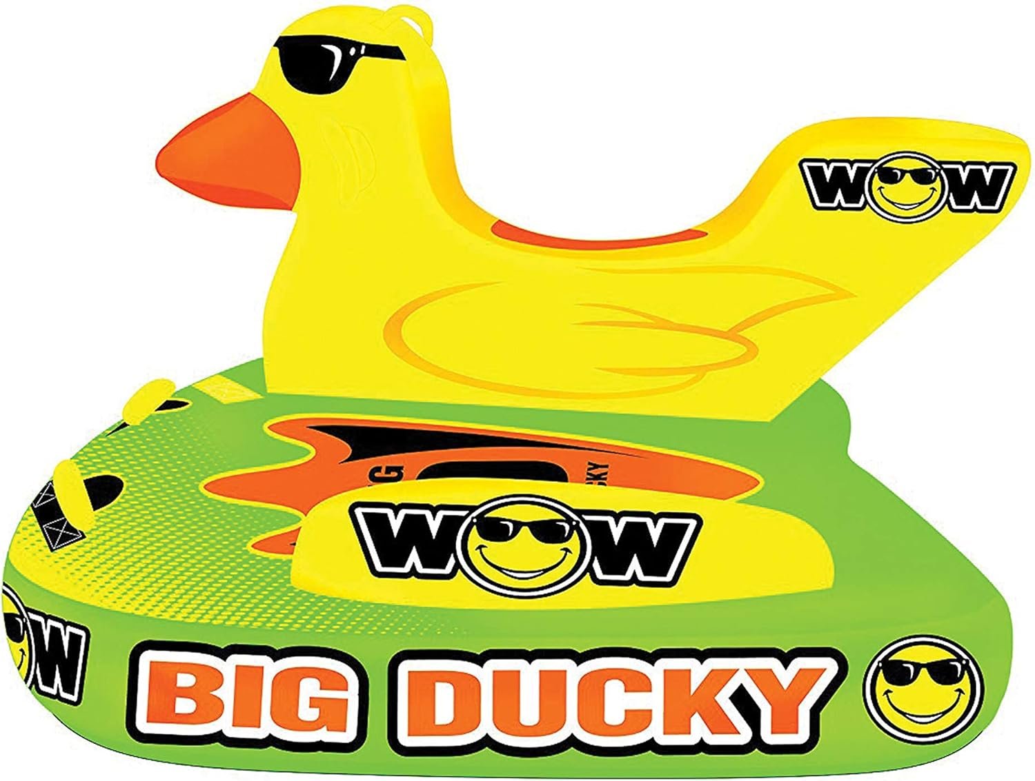 WOW Sports – Big Ducky Towable Deck Tube for Boating – 1 3 Person 510 lbs Capacity – Inflatable Boat Tube for Water Sports – Youth Adults.jpg