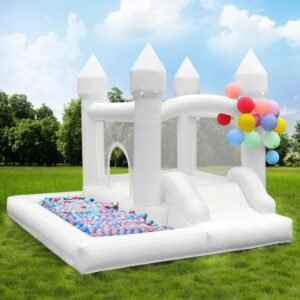 White Bounce House with Blower Included 9x9x7FT Inflatable Bounce House.jpg