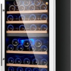 Wine Refrigerators52 bottle Wine Fridge Cooler Freestanding Wine RefrigeratorBordeaux 750ml Dual.jpg