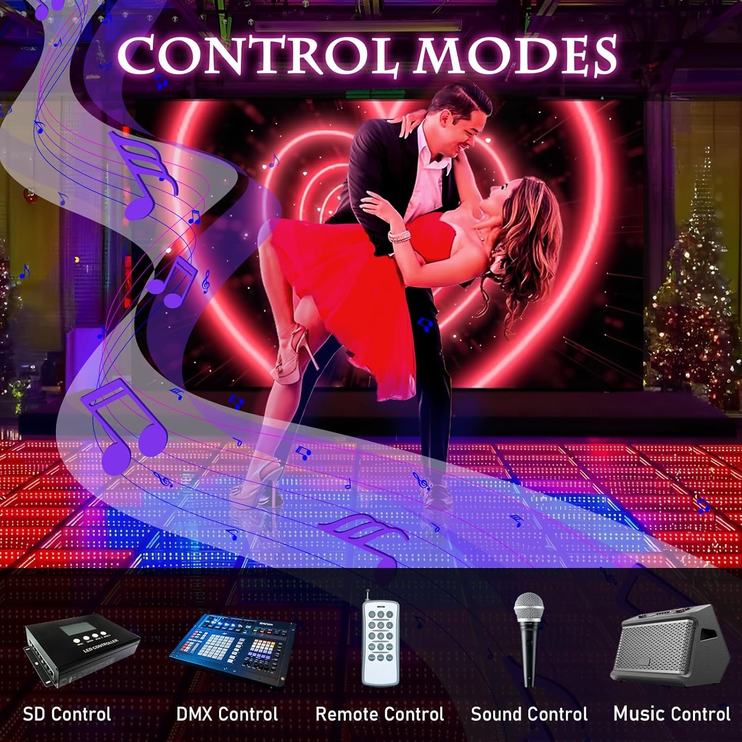 1746173593 3D Dance Floor Stage Lights 25PCS 8 8ft Tempered Glass with Flight Case Infinity Mirror Panel 3D Effect LED Dance Floor for Wedding Party 3D Magnetic.jpg