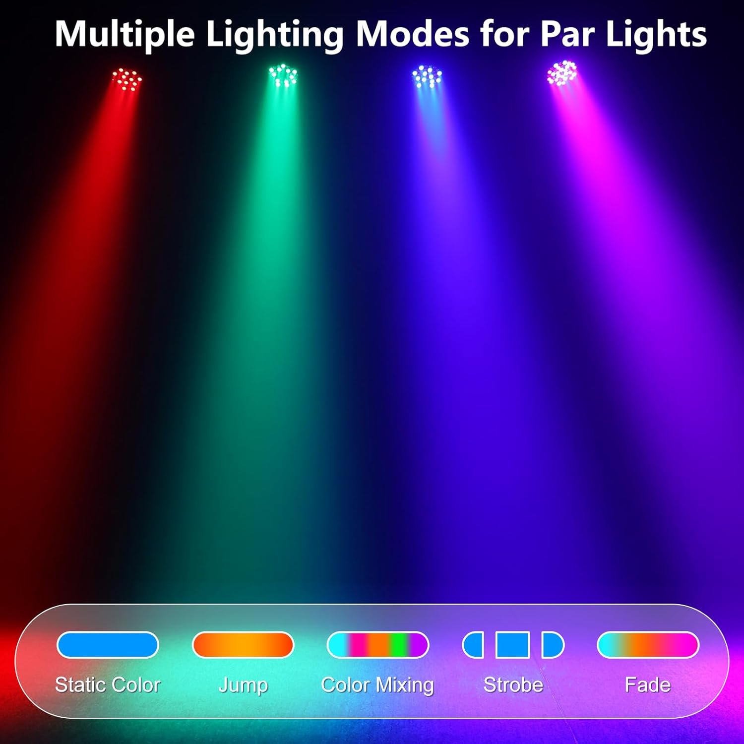 1747019597 36 LED Stage Lights Corded RGB Par Lights 47 CH LED Stage Lights LED Par Can with Sound Activated DMX 512 Remote Par Lights for Wedding Birthday Show Party KTV 8 Pack.jpg