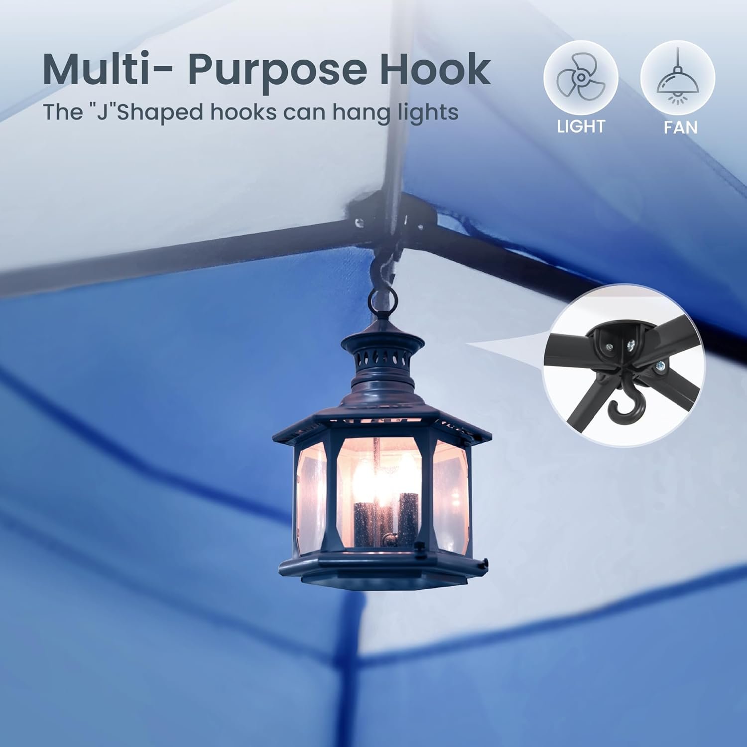 1748243597 PHI VILLA 10 x 10 Pop Up Canopy Tent with Netting Instant Gazebo Ez up Screen Party Tent House Room with Carry Bag Height Adjustable for Outdoor Garden Blue.jpg