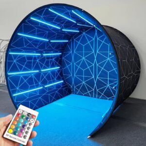 360 Photo Booth Backdrop Enclosure Customized Logo 28LED 8ft Photobooth.jpg