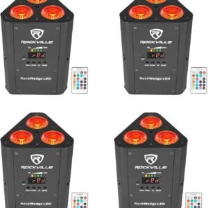 4 Rockville RockWedge LED RGBWAUV Rechargeable Wireless DMX DJ Par.jpg