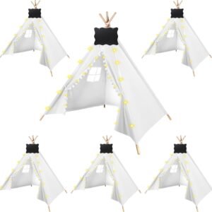 6 Packs Teepee Tent for Kids with 10FT String Lights.jpg