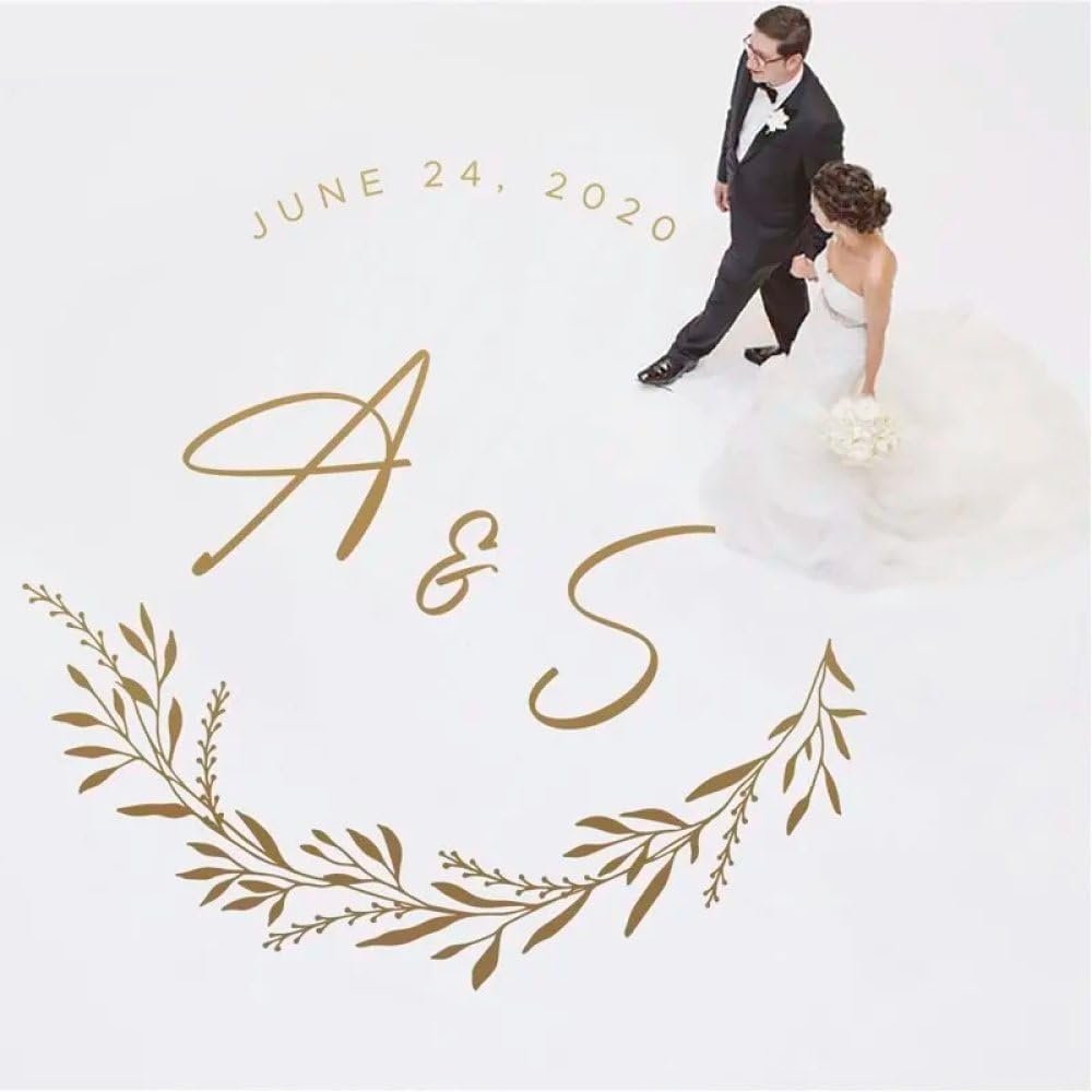 Custom Initials Wedding Dance Floor Decal Personalized Initials Name and.jpg