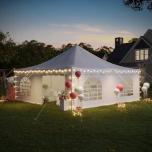 EROMMY 20x20ft Pole Party Tent with Sidewalls and Doors Heavy.jpg