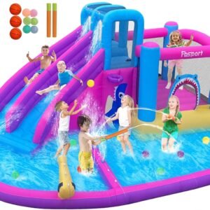 FBSPORT Inflatable Bounce House Double Slide Water Slide Park Bouncer.jpg