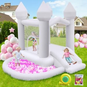 FBSPORT White Bounce House Inflatable Bouncer with Air BlowerIndoor.jpg