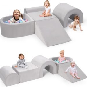 Foam Climbing Blocks for Toddlers 5 Piece Tunnel Climber and Crawl.jpg
