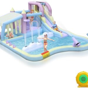 Ktaxon Inflatable Bounce House with 750W Air Blower Outdoor Water.jpg
