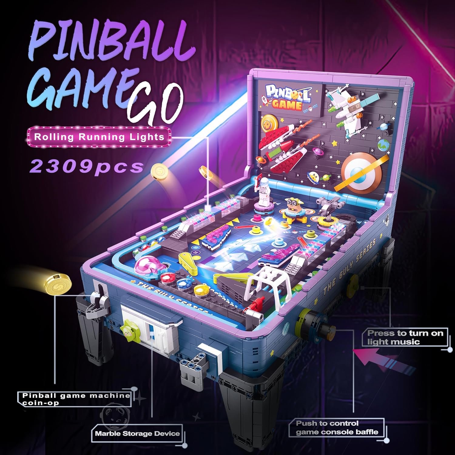 Pinball Machine Building Block Toy 2309 PCS Space Wars Arcade Game with Visual Sound Effects DIY Set Ages 8.jpg
