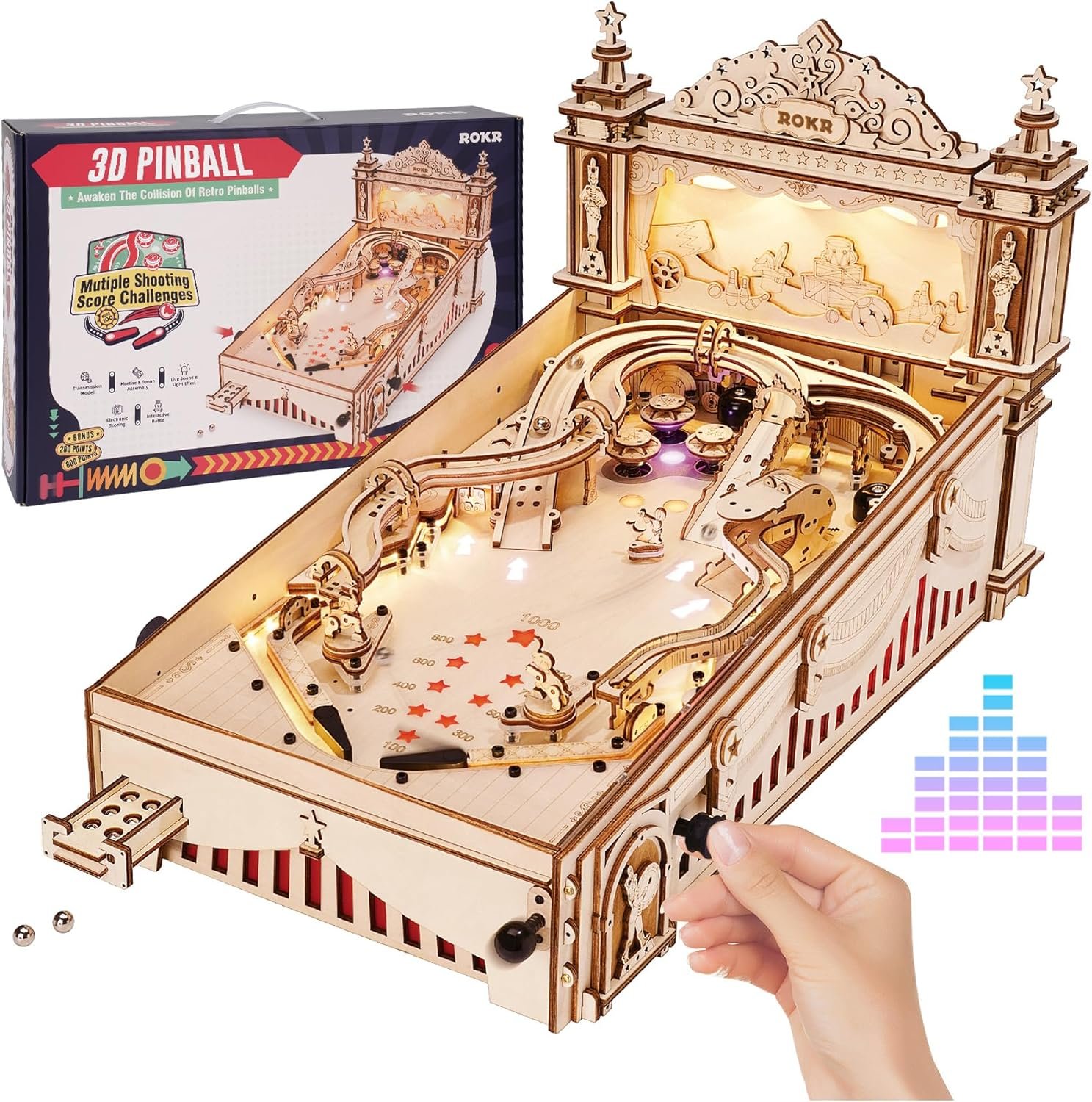 ROKR Miniature Pinball Machine 3D Wooden Puzzles for Adults DIY Wood Model.jpg