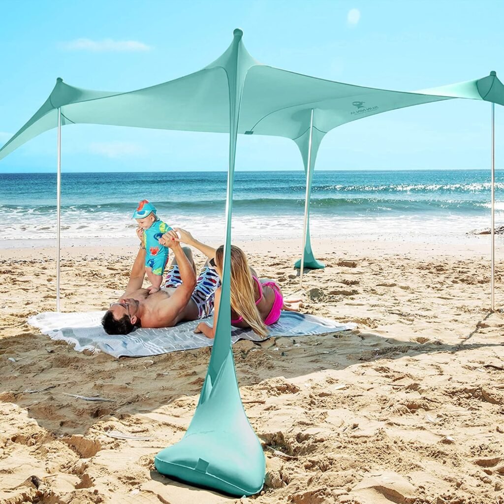 SUN NINJA Pop Up Beach Tent Sun Shelter UPF50 with.jpg