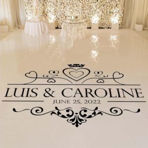 Wedding Dance Floor Wedding Floor Monogram Floor Party Decor Custom.jpg