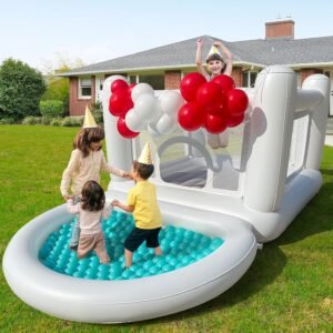 White Bounce House Bounce House for Kids 3 6 with Ball.jpg
