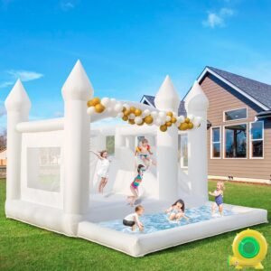 White Bounce House for Big Kids 8 12 with Slide Ball.jpg