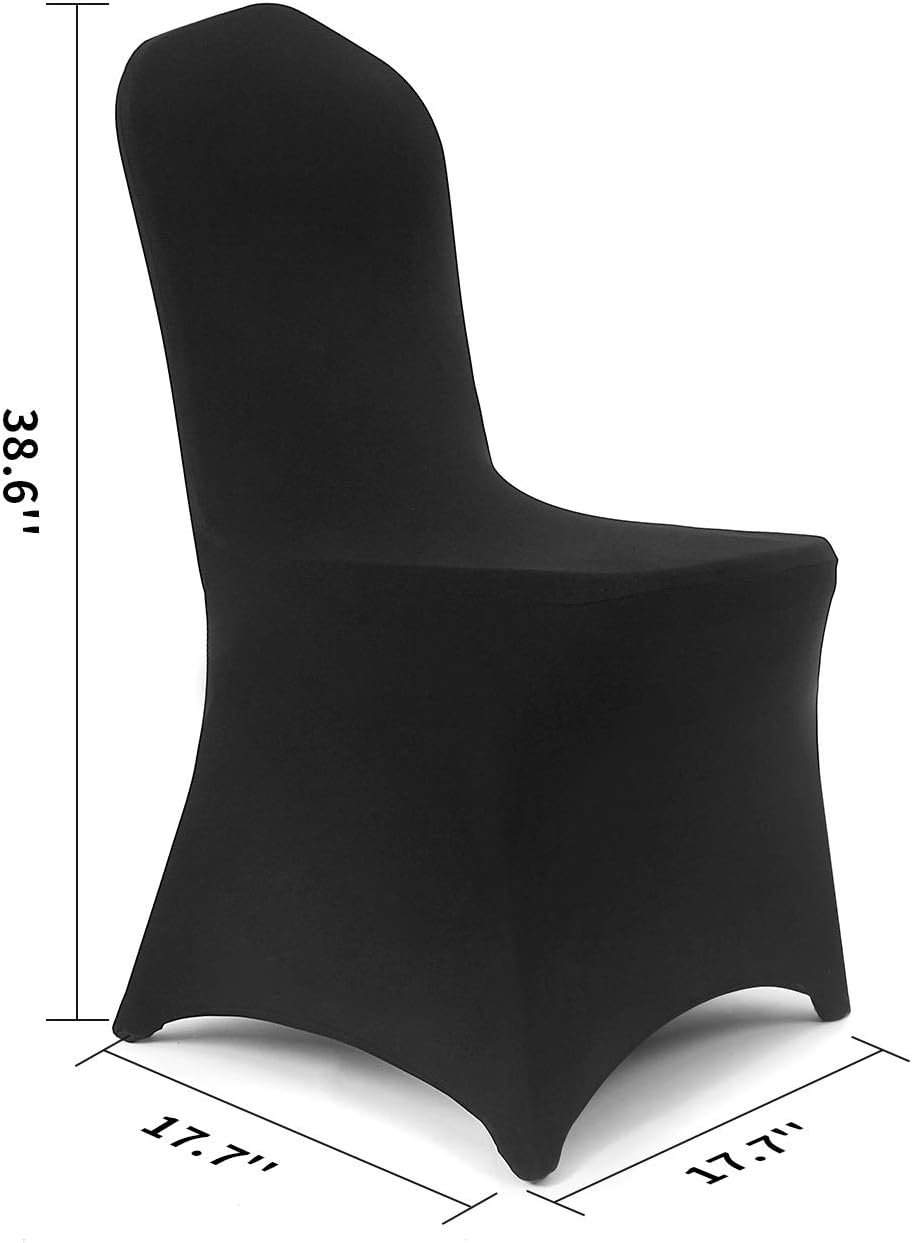 bricia 100 PCS Black Stretch Spandex Chair Slipcovers Dining Room Chair Covers Stretch Chair Slipcovers Protector for Wedding Banquet and Party.jpg