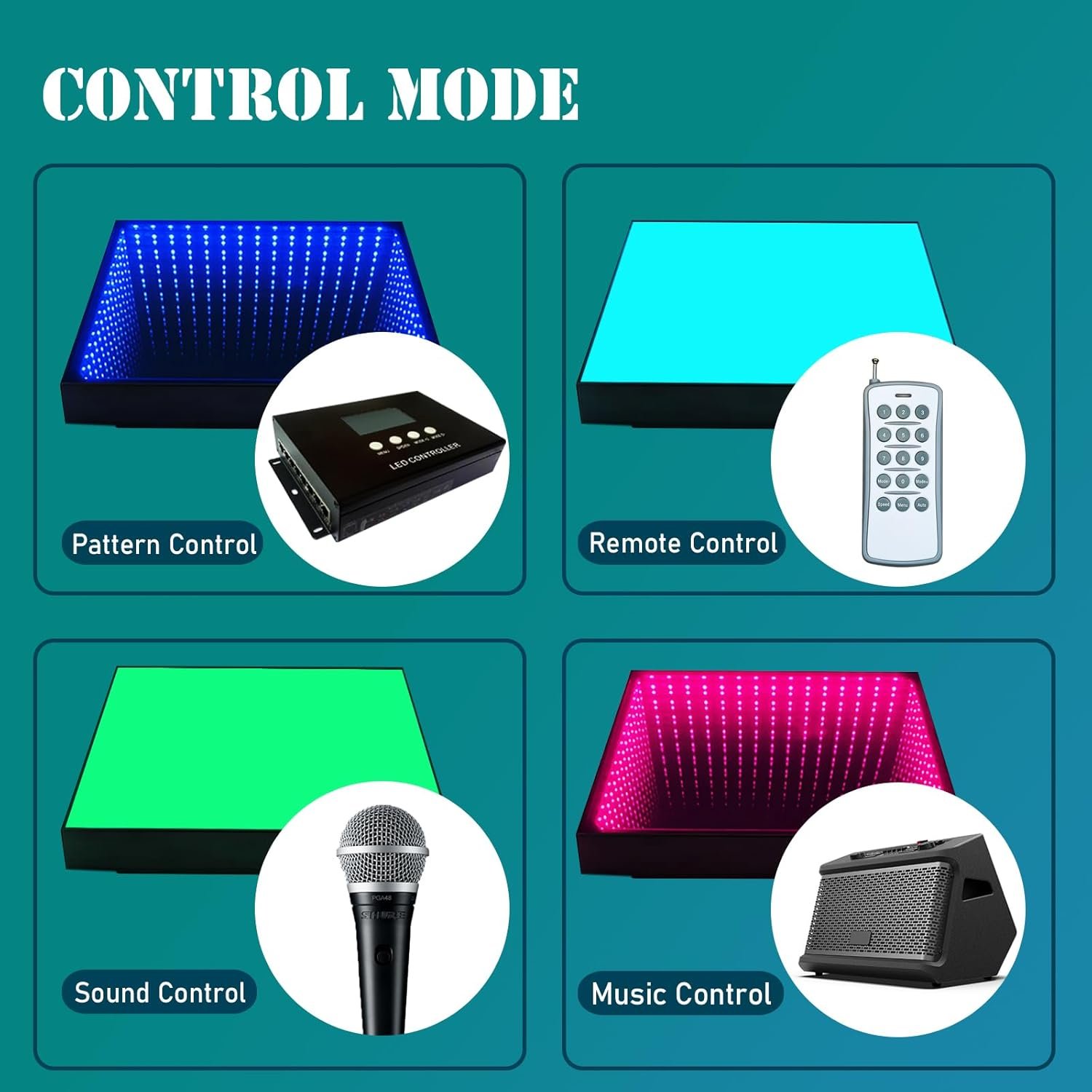 1748988793 3D Dance Floor Stage Lights 8x8ft Glass with Flight Case Infinity Mirror Panel 3D Effect LED Dance Floor for Wedding Party 3DRGBWired.jpg